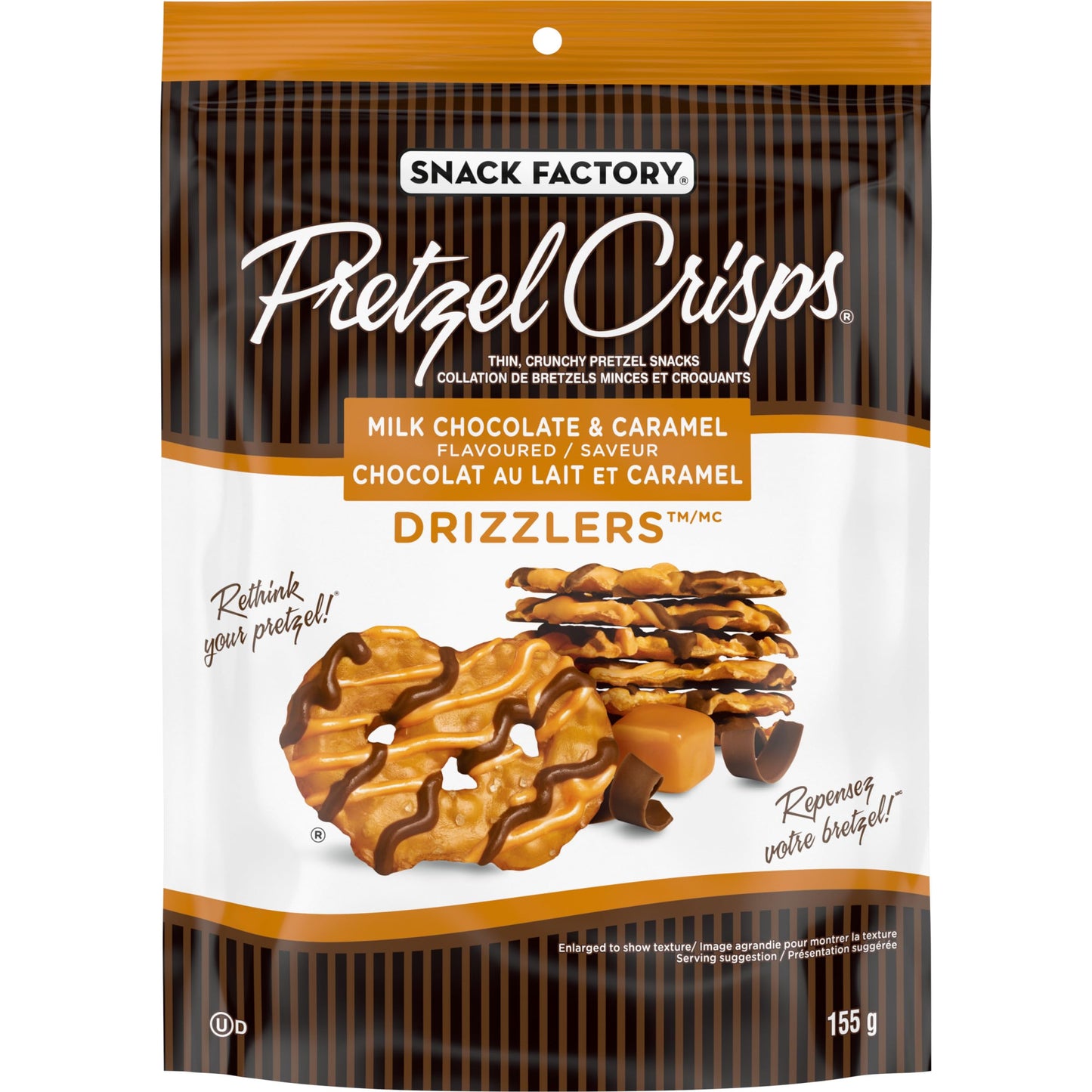 Pretzel Crisps - Milk Chocolate & Carmel Drizzlers