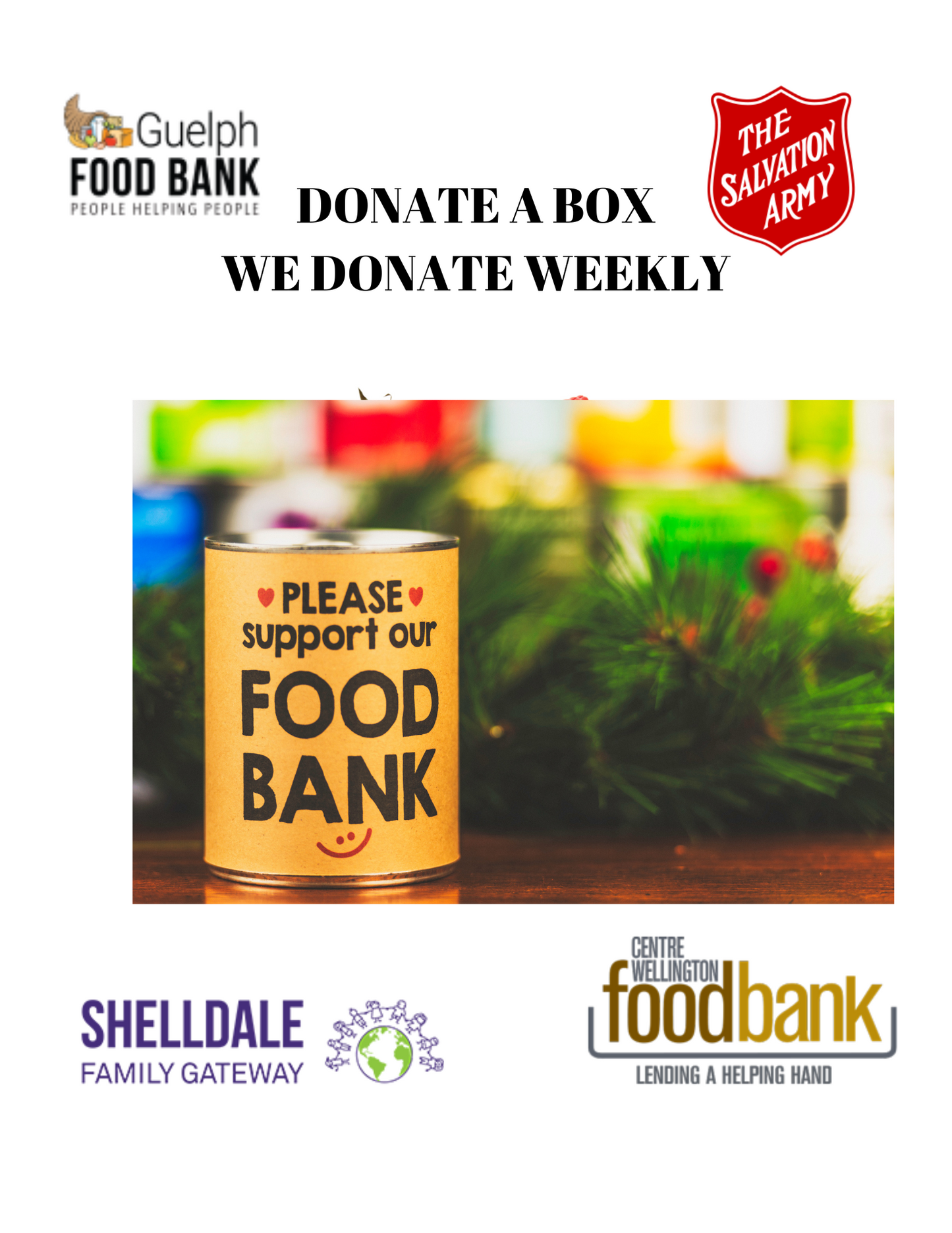 Donate a box. (Food Bank Donation)