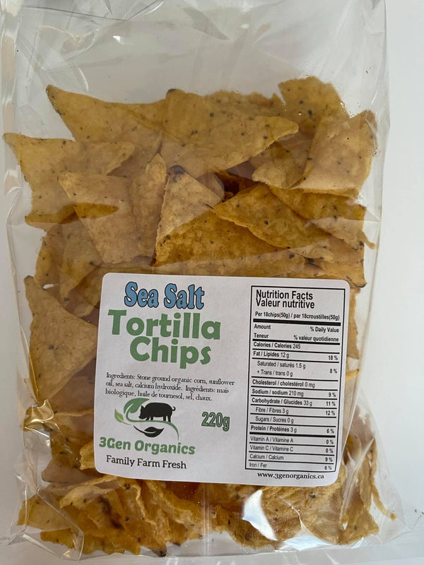 Organic Sea Salt Tortilla Chips - 3GEN Organic
